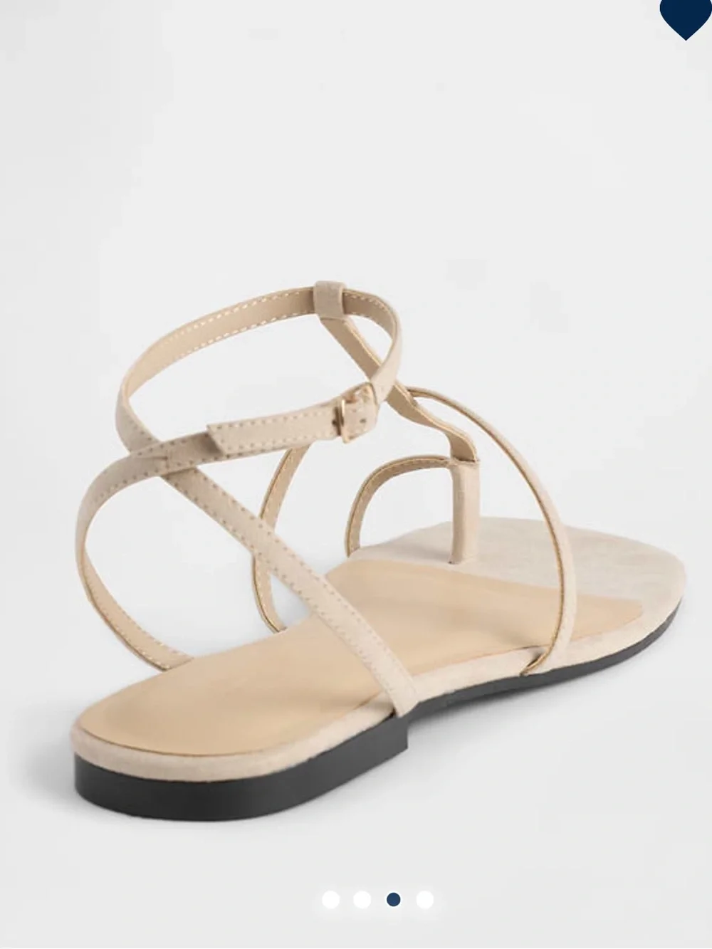 Vegan Suede T-Strap Sandals